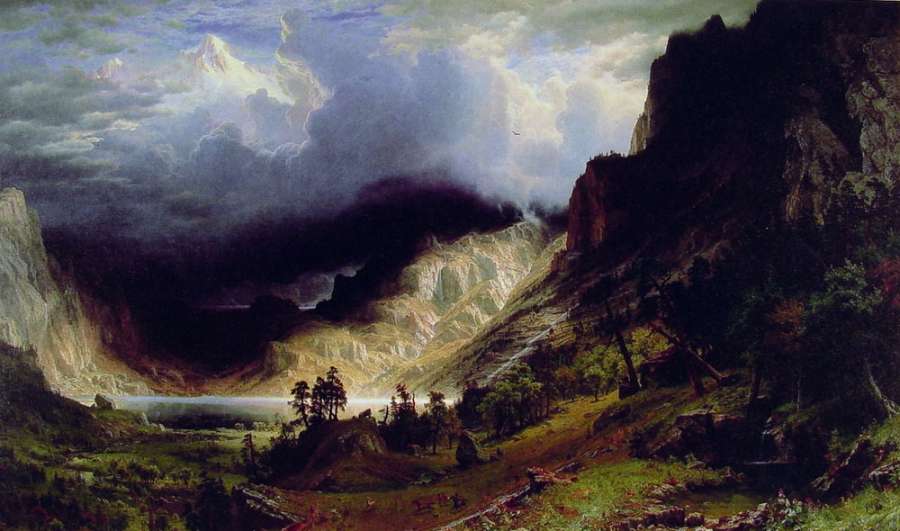Storm in the Rocky Mountains, Mt. Rosalie, published 1869 by Albert Bierstadt