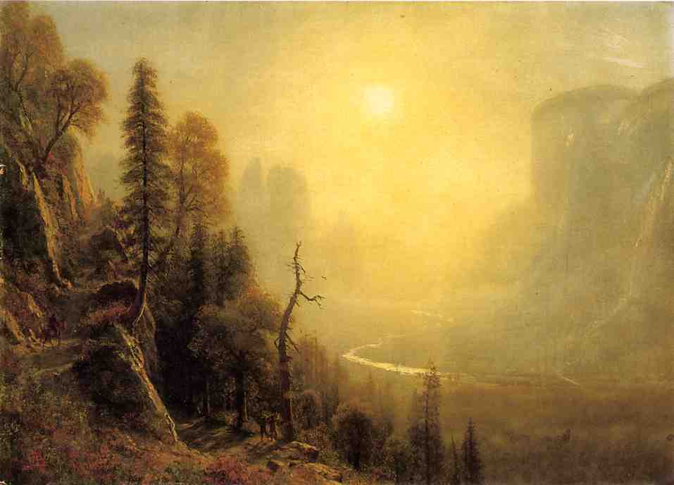 Study for "Yosemite Valley, Glacier Point Trail" by Albert Bierstadt