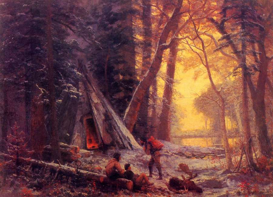 Moose Hunters' Camp by Albert Bierstadt