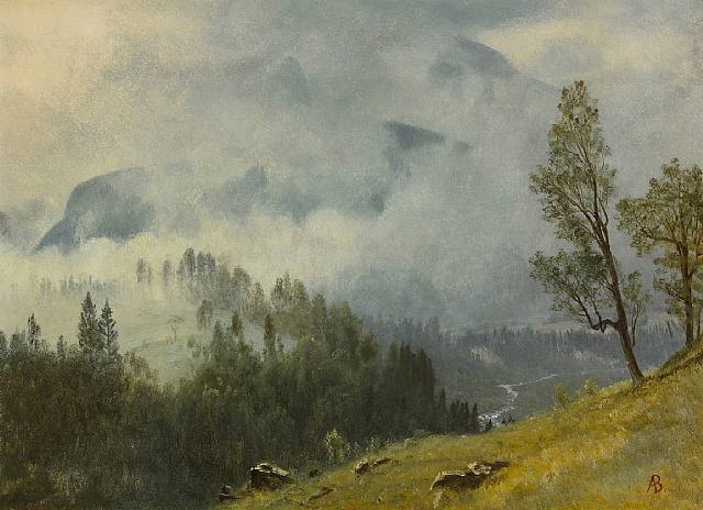 Western Landscape 1880 by Albert Bierstadt