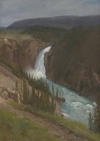 Upper Falls of the Yellowstone by Albert Bierstadt