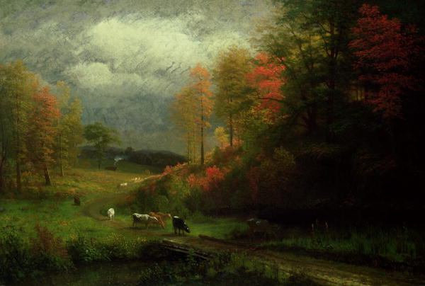 Rainy Day in Autumn, Massachusetts, 1857 by Albert Bierstadt