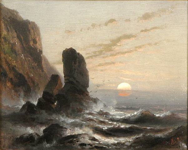 Oregon Coastline by Albert Bierstadt