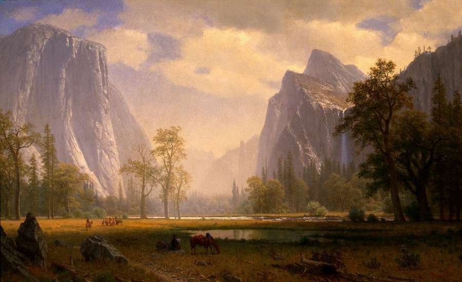 Looking Up The Yosemite Valley 1865 67 by Albert Bierstadt