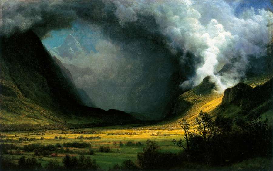 Storm in the mountains by Albert Bierstadt