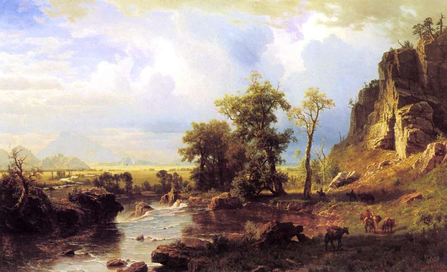 North Fork Of The Platte Nebraska by Albert Bierstadt