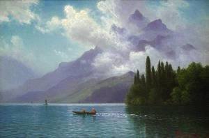 Albert Bierstadt - Lake View, Italian Alps
