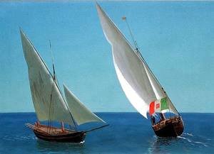 Albert Bierstadt - Sailing vessels off Capri
