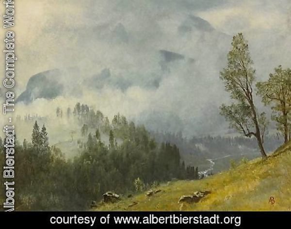 Albert Bierstadt - Western Landscape 1880