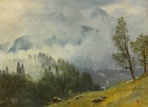Albert Bierstadt - Western Landscape 1880