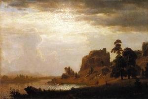 Albert Bierstadt - On the Sweetwater near the Devil's Gate