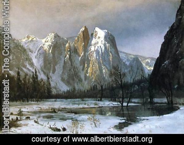 Albert Bierstadt - Cathedral Rocks, Yosemite Valley, California