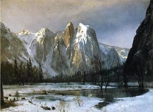 Albert Bierstadt - Cathedral Rocks, Yosemite Valley, California