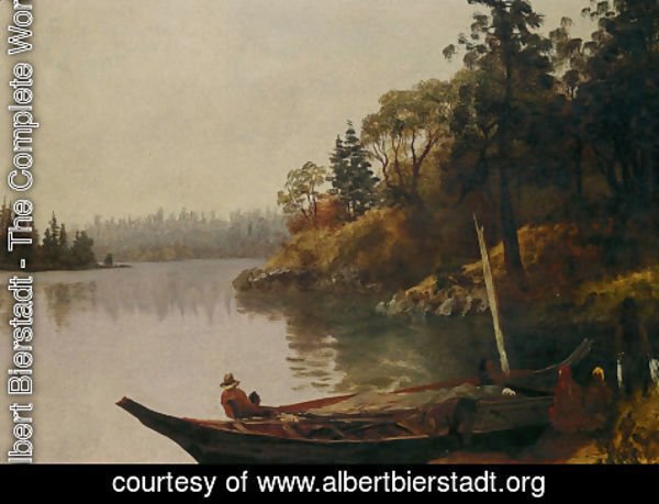 Albert Bierstadt - Salmon Fishing on the Northwest Coast