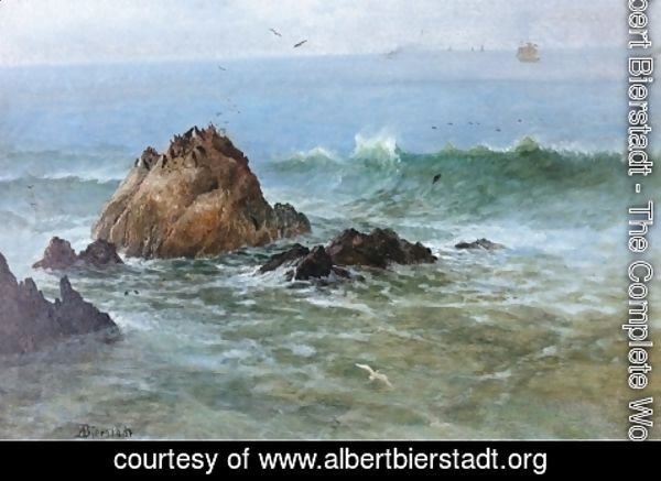 Albert Bierstadt - Seal Rocks off Pacific Coast, California