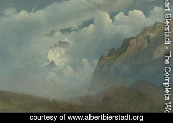 Albert Bierstadt - Mountain Peaks in the Clouds