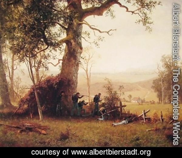 Albert Bierstadt - Guerrilla Warfare: Picket Duty in Virginia