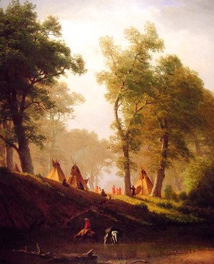 Albert Bierstadt - The Wolf River, Kansas