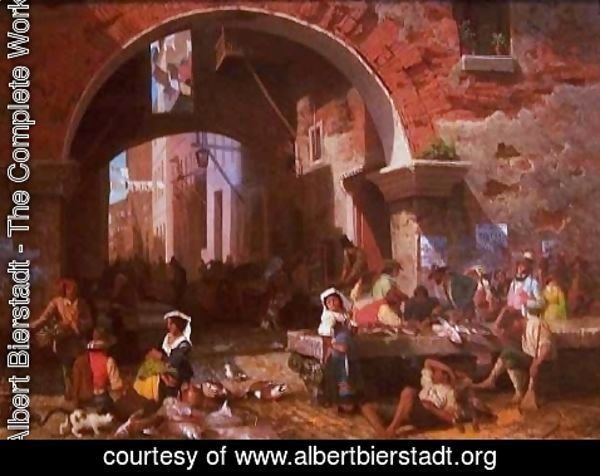 Albert Bierstadt - Roman Fish Market Arch of Octavius