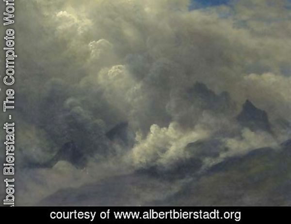 Albert Bierstadt - Study of Clouds and Mist