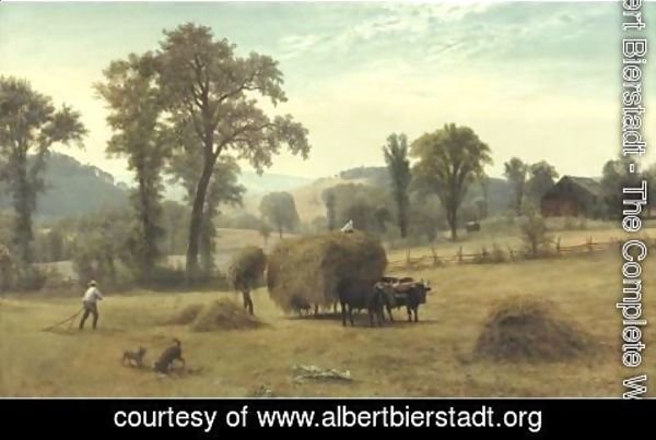 Albert Bierstadt - Gathering Hay, New Hampshire