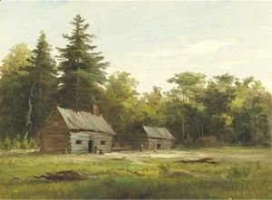 Albert Bierstadt - Woodland Cabin