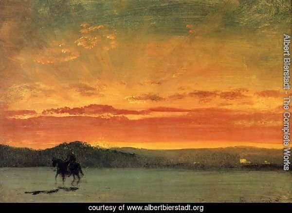 Indian Rider at Sunset
