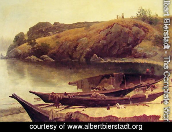 Albert Bierstadt - Canoes
