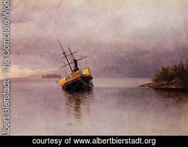 Albert Bierstadt - Wreck Of The Ancon In Loring Bay Alaska