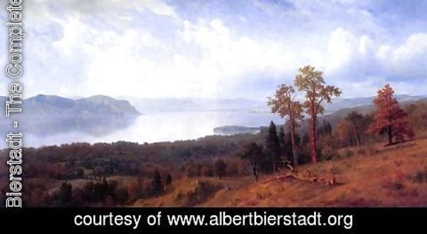 Albert Bierstadt - View Of The Hudson Looking Across The Tappan Zee Towards Hook Mountain