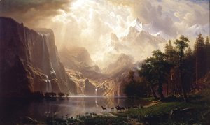 Albert Bierstadt - Among The Sierra Nevada Mountains  California
