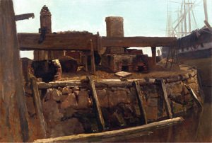 Albert Bierstadt - Wharf Scene