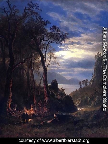 Albert Bierstadt - The Campfire