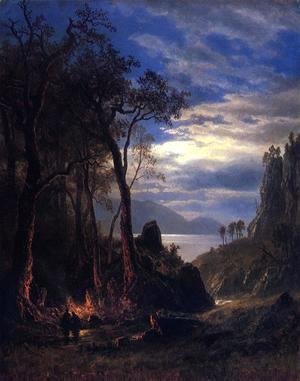 Albert Bierstadt - The Campfire