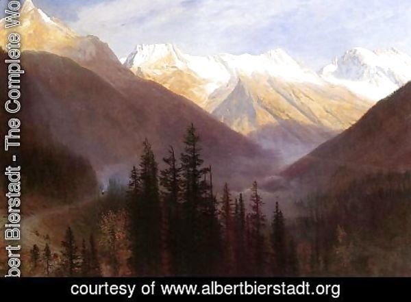 Albert Bierstadt - Sunrise At Glacier Station