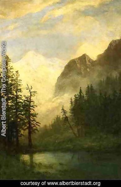 Albert Bierstadt - Moonlit Landscape