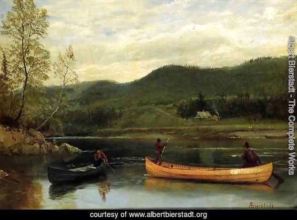Men In Two Canoes