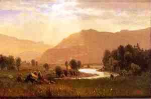 Albert Bierstadt - Figures In A Hudson River Landscape