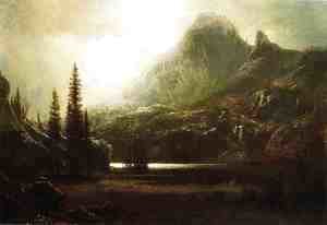 Albert Bierstadt - By A Mountain Lake