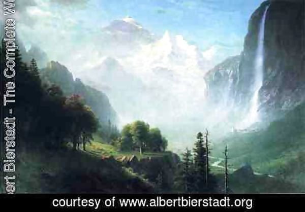 Albert Bierstadt - Staubbach Falls  Near Lauterbrunnen  Switzerland
