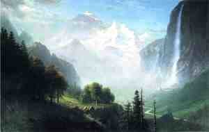 Albert Bierstadt - Staubbach Falls  Near Lauterbrunnen  Switzerland