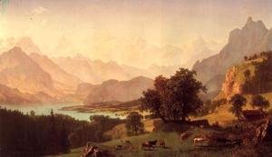 Albert Bierstadt - Bernese Alps  As Seen Near Kusmach