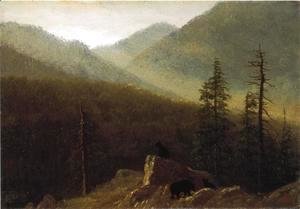Albert Bierstadt - Bears In The Wilderness