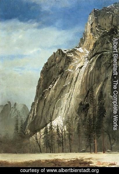 Albert Bierstadt - Cathedral Rocks  A Yosemite View