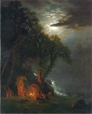 Albert Bierstadt - Campfire Site  Yosemite