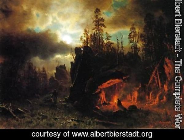 Albert Bierstadt - The Trappers' Camp 1861